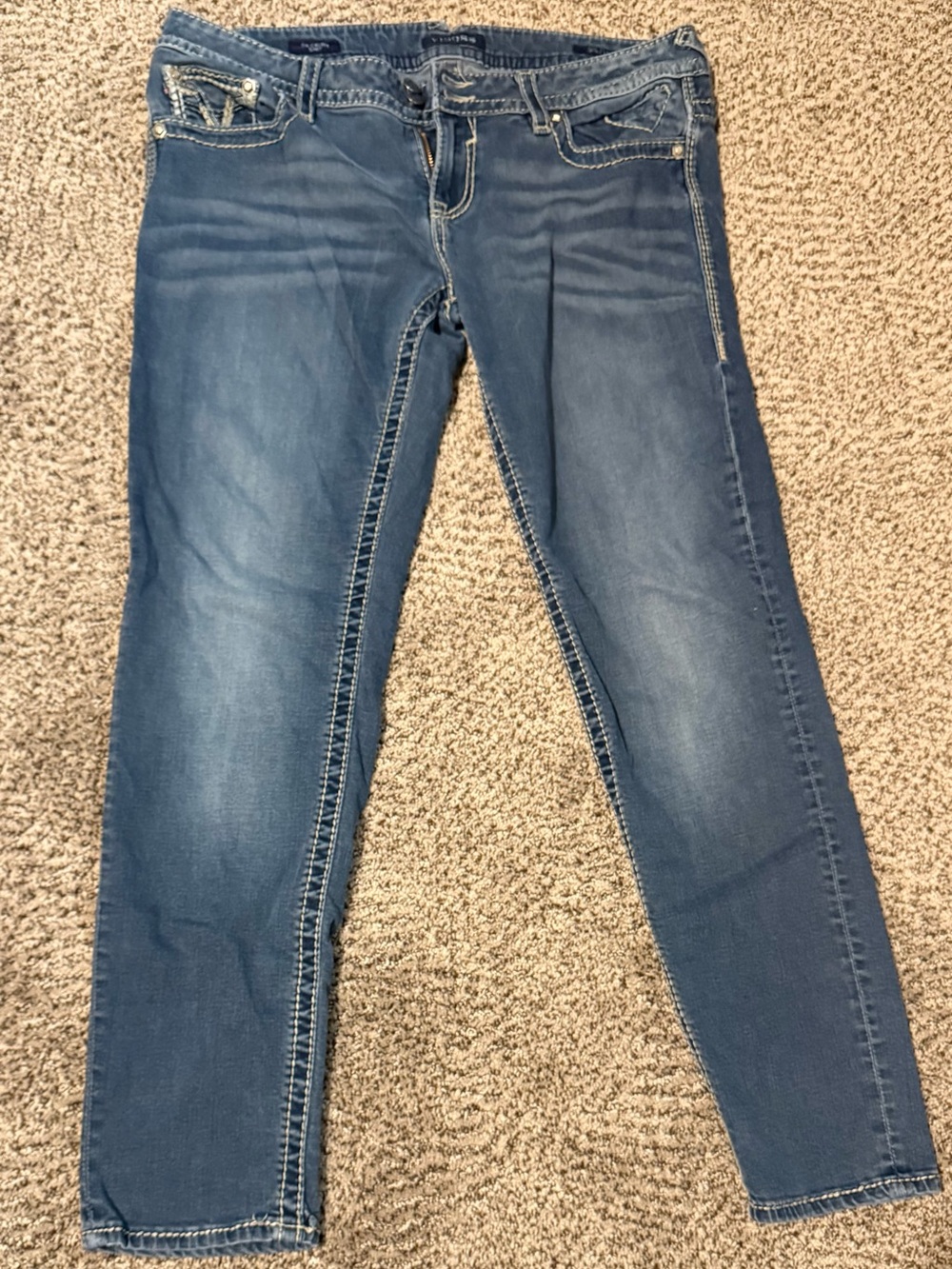Vigoss Women's Skinny Jeans in Blue Wash